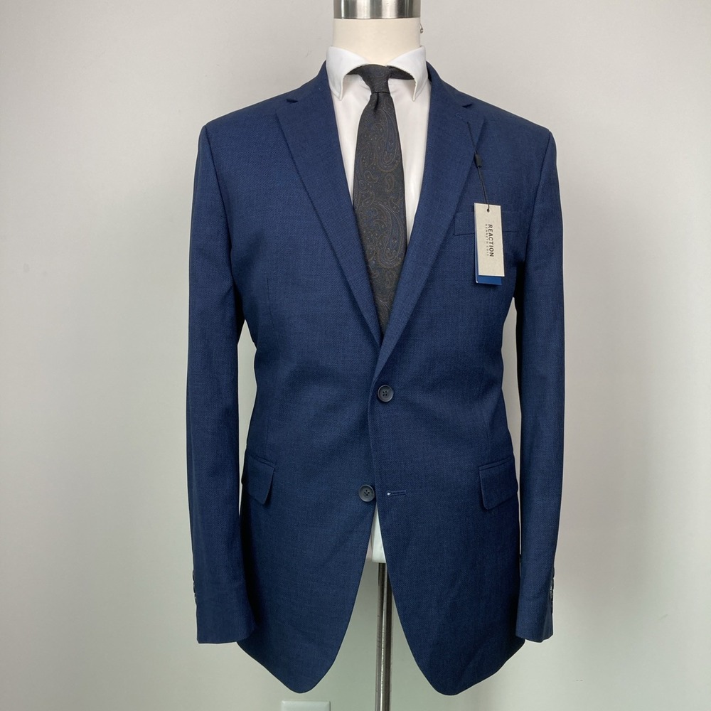 Kenneth Cole Reaction Mens Blazer Jacket 44L‎ Navy